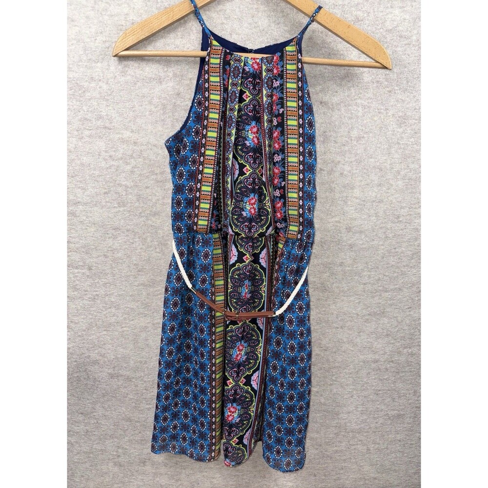 By & By Women’s Floral Dress Size Small With Adjustable Removable Belt Floral